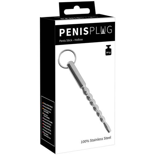 Stupňovitý dutý dilatátor z nerezu Penis Stick (6 – 13 mm) - Penisplug
