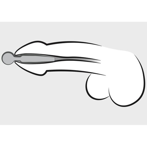 Nerezový dutý penis plug Cum-Thru Play, 5 – 10 mm