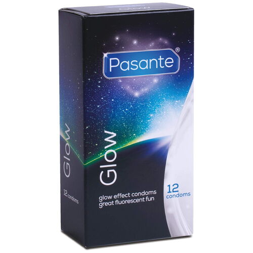 Svítící kondomy Pasante Glow (12 ks)