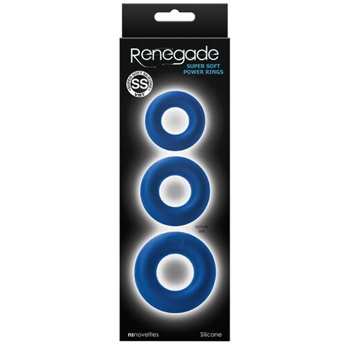 Set erekčních kroužků Renegade Soft Power Rings (3 ks) - NS Novelties