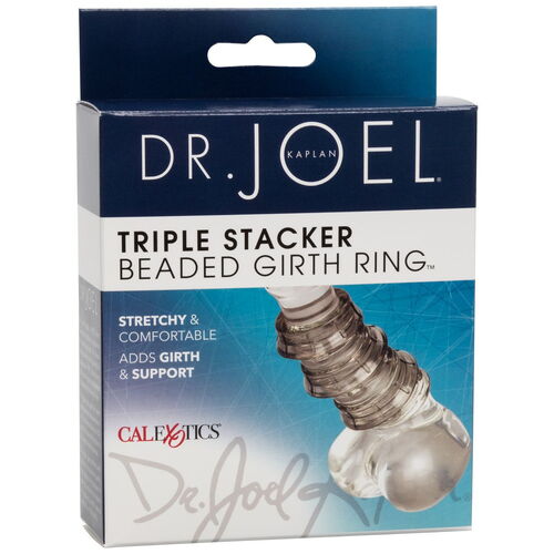 Stimulační otevřený návlek na penis Triple Stacker Beaded Girth Ring - Dr. Joel