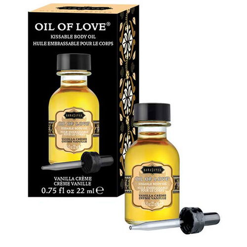 Slíbatelný tělový olej OIL OF LOVE Vanilla Crème - Kama Sutra, 22 ml