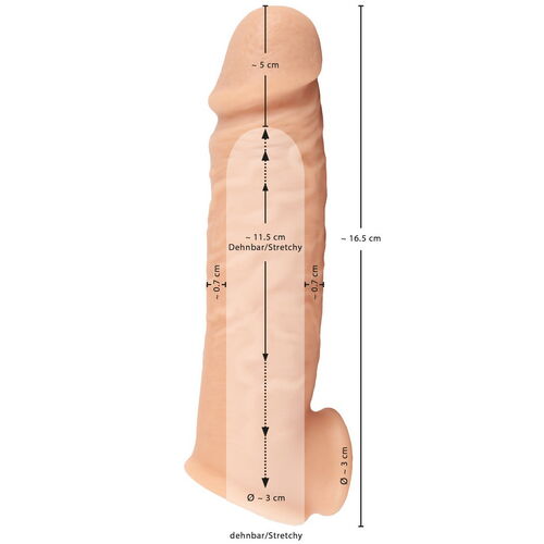 Zvětšovací realistický návlek na penis Extension 5 cm - Realistixxx