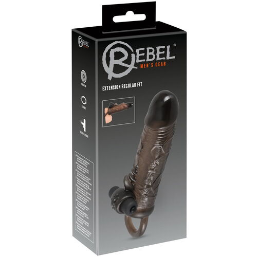 Zvětšovací vibrační návlek na penis Extension Regular Fit - Rebel
