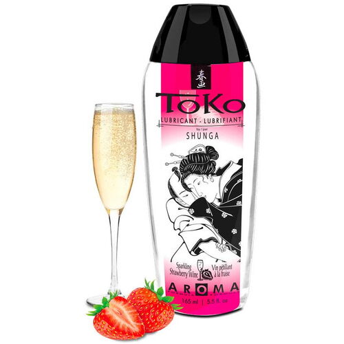 Ochucený vodní lubrikant Toko Aroma Sparkling Strawberry Wine - Shunga