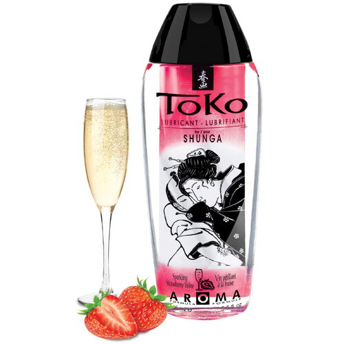 Ochucený vodní lubrikant Toko Aroma Sparkling Strawberry Wine - Shunga