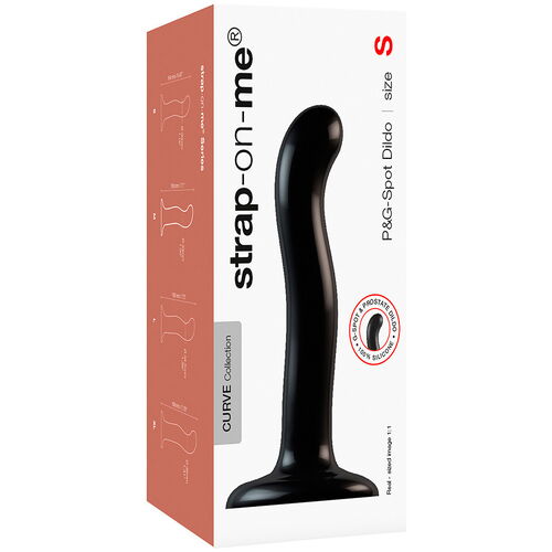 Dildo ze silikonu s přísavkou ve tvaru srdíčka (velikost S) - Strap-On-Me