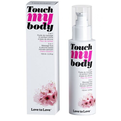 Masážní a lubrikační gel na silikonové bázi Touch my Body - Cherry Blossom
