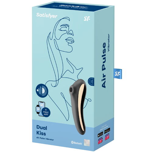 Vibrátor na bod G/pulzační stimulátor klitorisu Dual Kiss - Satisfyer