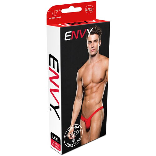 Tanga pro muže s nízkým pasem a zipem - Envy