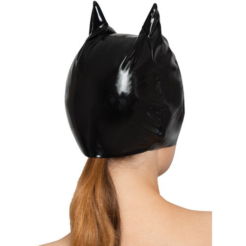 Lakovaná maska s kočičími oušky - Black Level