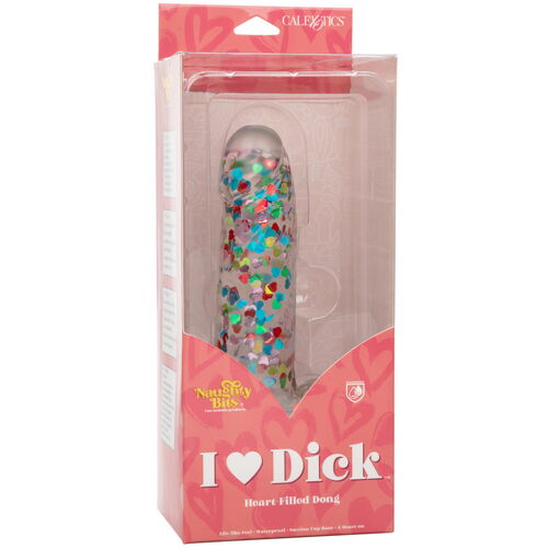 Průhledné dildo s varlaty a přísavkou I Love Dick
