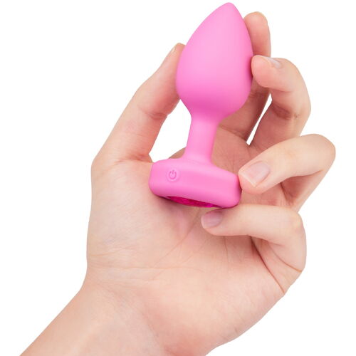 Vibrační anální kolík se srdíčkem a dálkovým ovladačem Pink Topaz S/M - B-Vibe