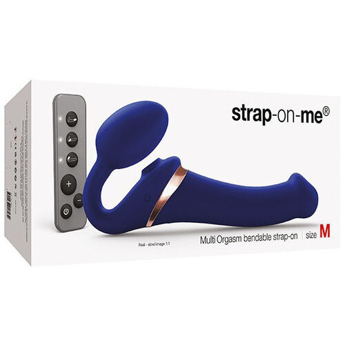 Tvarovatelný anatomický vibrační strapon s jazýčkem - Strap-On-Me (velikost M)
