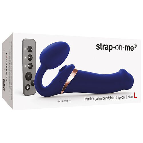 Tvarovatelný samodržící vibrační strapon s jazýčkem - Strap-On-Me (velikost L)