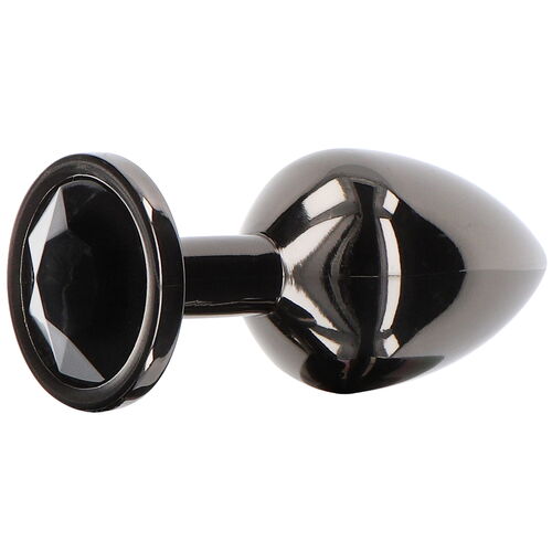 Luxusní anální kolík se šperkem Medium - Taboom (černý)