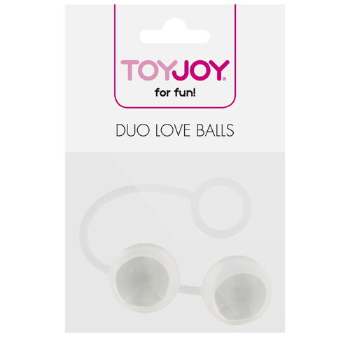 Vaginální činka ze skla s pouzdrem ze silikonu Duo Love Balls - TOYJOY
