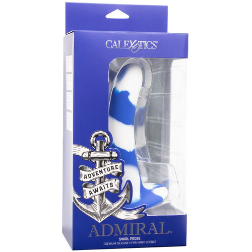 Dildo ze silikonu s přísavkou ADMIRAL Swirl Probe - California Exotic Novelties