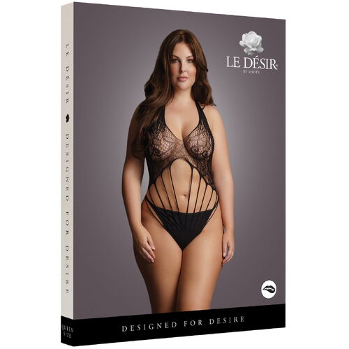 Krajkové body s pásky Le Désir - SHOTS (plus size)