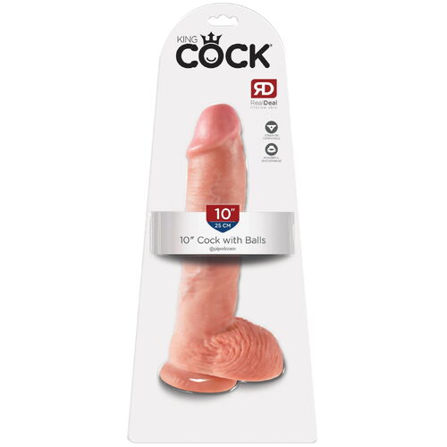 Realistické dildo s varlaty King Cock 10