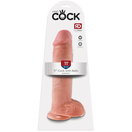 Realistické dildo s varlaty King Cock 11