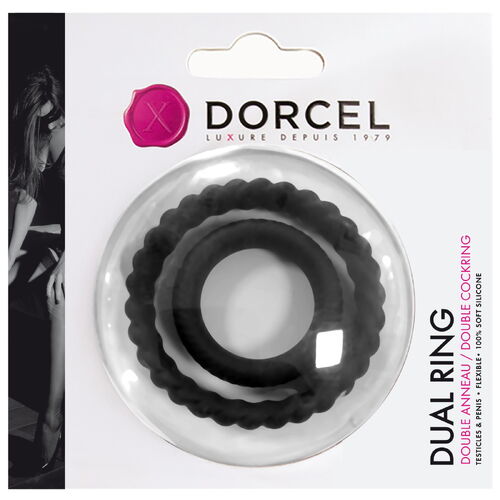 Dvojitý erekční kroužek Dual Ring - Dorcel