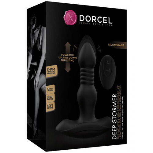 Přirážecí a vibrační anální kolík s dálkovým ovladačem Deep Stormer - Dorcel