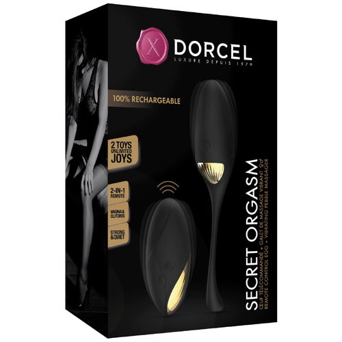 Vibrační vajíčko s vibračním dálkovým ovladačem Secret Orgasm - Dorcel