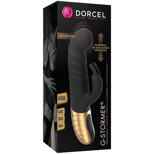 Přirážecí vibrátor s králíčkem G-Stormer - Dorcel