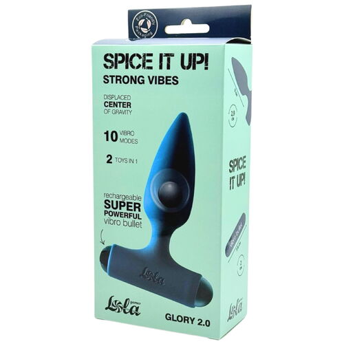 Vibrační anální kolík s vnitřní kuličkou Spice It Up! Glory 2.0