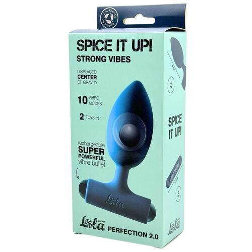 Vibrační anální kolík s vnitřní kuličkou Spice It Up! Perfection 2.0