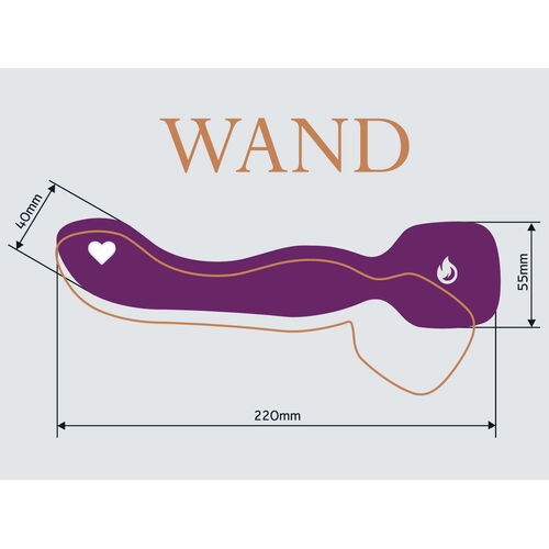 Hřejivá masážní hlavice/vibrátor Heating Wand Purple