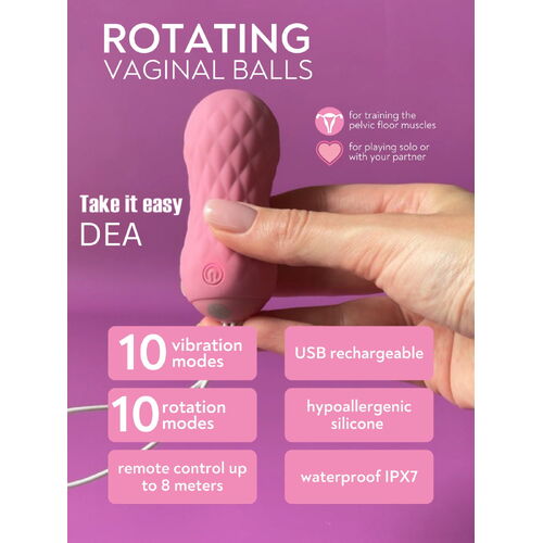 Rotační a vibrační vajíčko Take It Easy Dea Pink - Lola Games