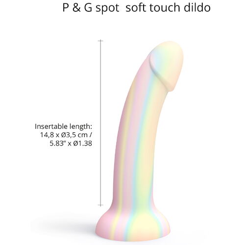 Světélkující silikonové dildo s přísavkou Dildolls Fantasia - Love to Love