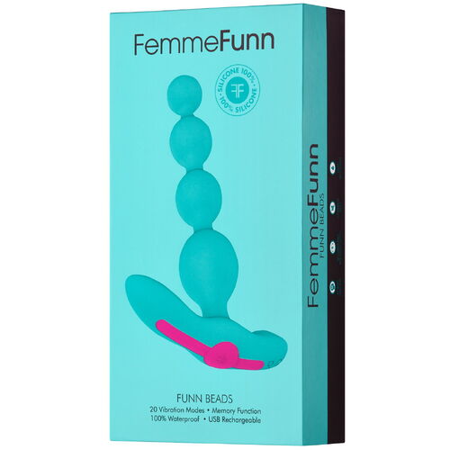 Vibrační anální kuličky Funn Beads Turquoise - FemmeFunn