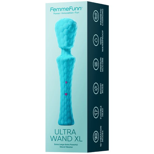 Masážní hlavice Ultra Wand XL Turquoise - FemmeFunn