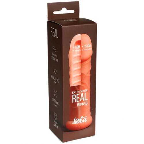 Prodlužovací návlek na penis Extra Sense Real Rings - Lola Games