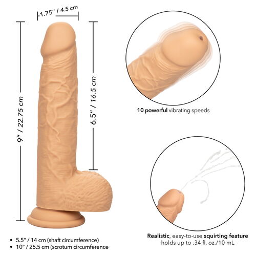 Realistický stříkací vibrátor s přísavkou Squirting Fuck Stick - California Exotic Novelties