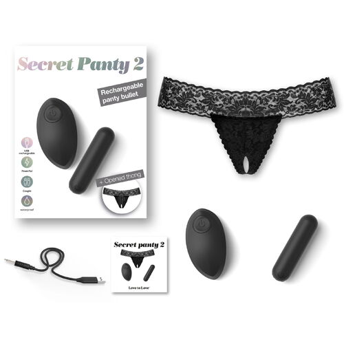 Vibrační kalhotky s dálkovým ovládáním Secret Panty 2 - Love to Love